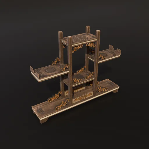 Brown wood japanese table