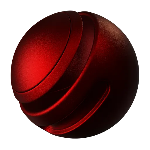 Powder coated metal red