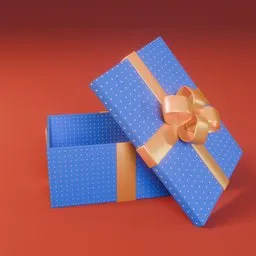 Christmas Box opened blue