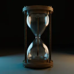 Vintage Wooden Hourglass — Empty Glass