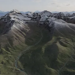 Rocky Mountains Valley Landscape
