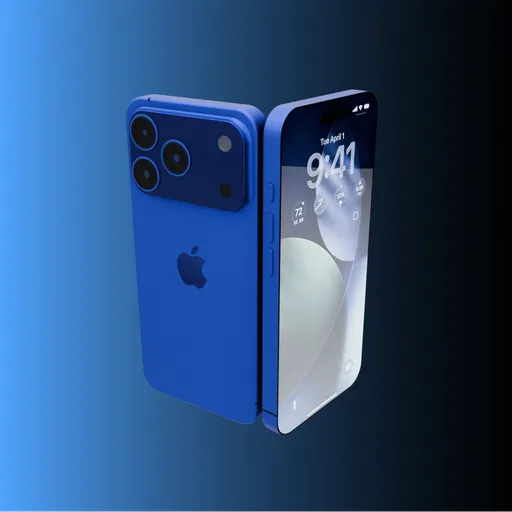 Iphone 17 pro blue prerelease concept