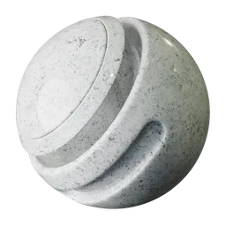 High-quality PBR white granite texture for 3D modeling and rendering in Blender and other software.
