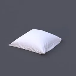 Highly detailed white pillow 3D model, perfect for interior design renderings and Blender 3D projects.