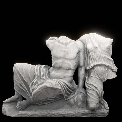 statue of Cecrops and his daughter Pandrosos