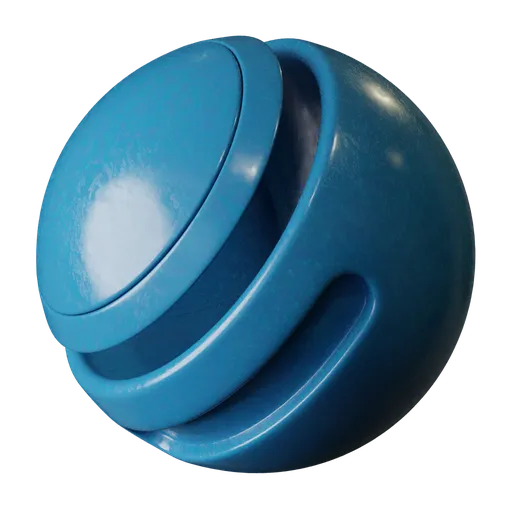 High-resolution weathered blue plastic material with realistic scuffs and scratches, suitable for PBR 3D rendering in Blender and other software.
