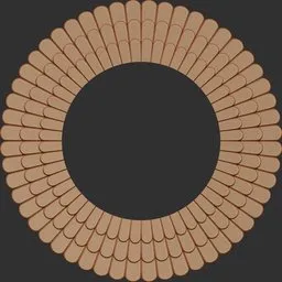 Detailed radial pattern sculpting brush tool for adding ornamental textures to 3D models in Blender.