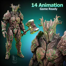 Tree Hammer Guardian-Rigged–Animated