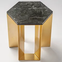 Alato Black and Gold Side Table