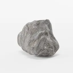 Realistic 3D rock model with detailed textures for Blender game development and environmental design.