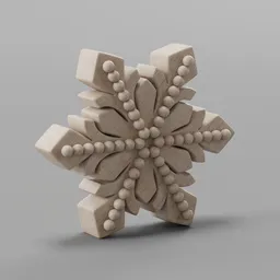 Wooden snowflakes small