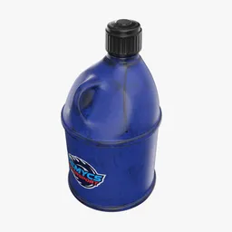 Fuel canister blue dirty