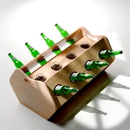 Rustic Wooden Beer Bottle Crate