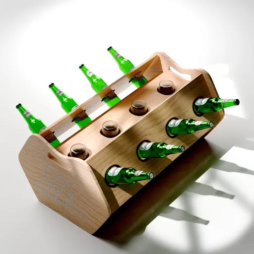 Rustic Wooden Beer Bottle Crate