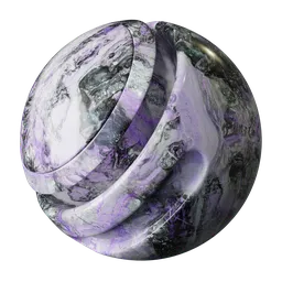 Black&purple marble