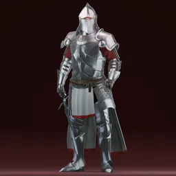 Knight With Sword- LowPoly