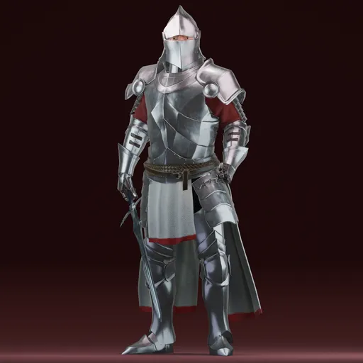 Knight With Sword- LowPoly
