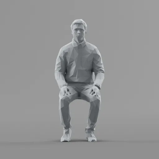 Lowpoly Male Sitting