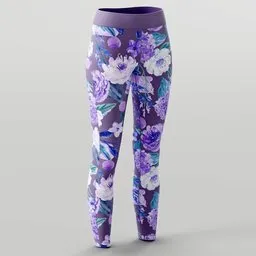 Lavender Garden Floral Leggings