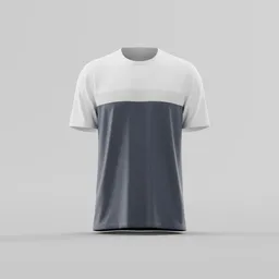 Three-Panel Block Stripe T-Shirt