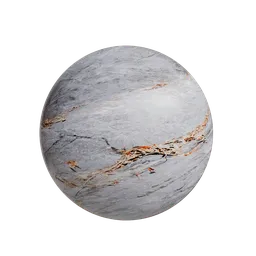 Gray orange Marble