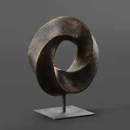 Metal Ring sculpted in Blender