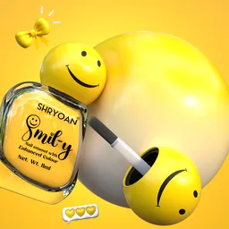 Smiley nail enamel cute mockup