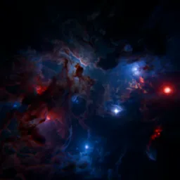 Volumetric Stellar Nursery Deep Space