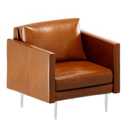 "Award-winning Bronx 1 Seater Leather Sofa model for Blender 3D software. Plushly padded cushions and supportive metal legs offer complete comfort. Fully unwrapped model with high polygon and super smooth lines."
