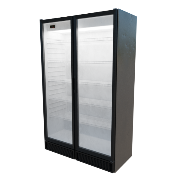Glass door fridge x2 FREE Shopping / Retail models BlenderKit