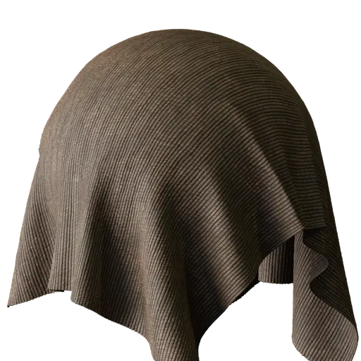 Brown Pleated Fabric