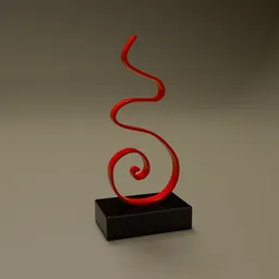 Red Smoke Sculpture