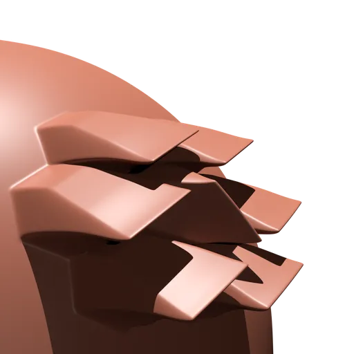 3D sculpting tool creating hexagonal scales effect for Blender modeling and digital sculpting.