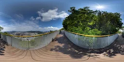 Mountain viewing platform during the day