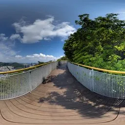 Mountain viewing platform during the day