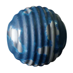 Corrugated Metal Paint Blue