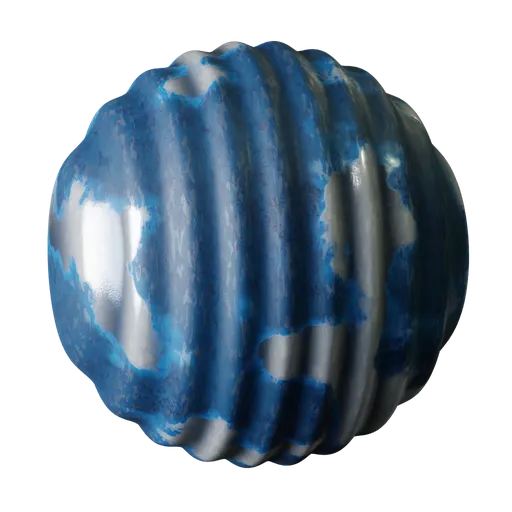 Corrugated Metal Paint Blue