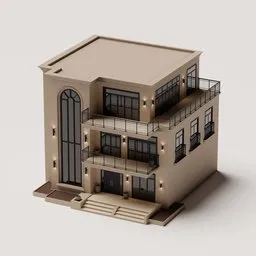Modern Three-Story Building