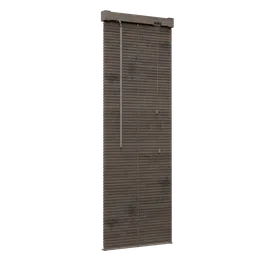 Realistic 3D model of Venetian blinds in different rotations and sizes for interior design in Blender.