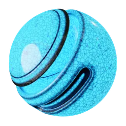 Blueish Cracked Crystal With Metallic Edge Wear Stone