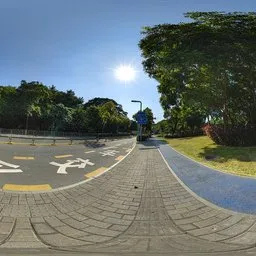 Bus stop under the sun