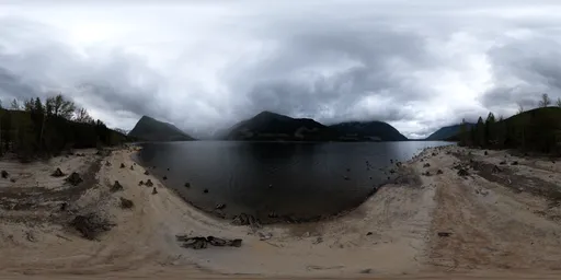 Rainy Cloudy Canadian Landscape