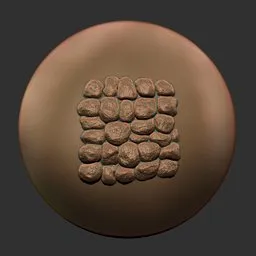 ER Dragon Brush 133 imprint for sculpting detailed reptilian texture on 3D models in Blender.