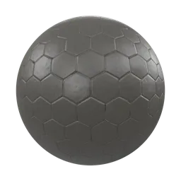 High-resolution hexagonal floor material for 3D modeling in Blender, PBR-ready with 4K textures.