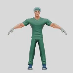 Male Surgeon with Surgical Cap