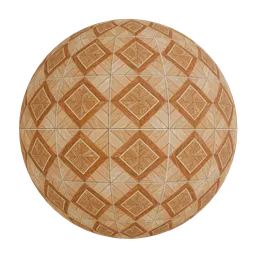 Inlaid parquet flooring