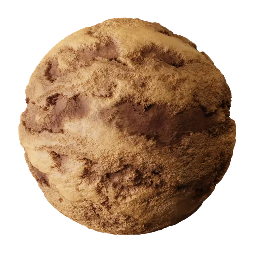 Highly detailed PBR desert rock texture for 3D rendering in Blender, suitable for realistic terrains.
