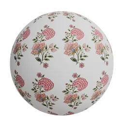 Floral motif wallpaper