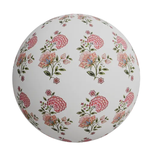Floral motif wallpaper