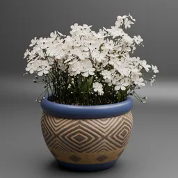 White Flower Pot